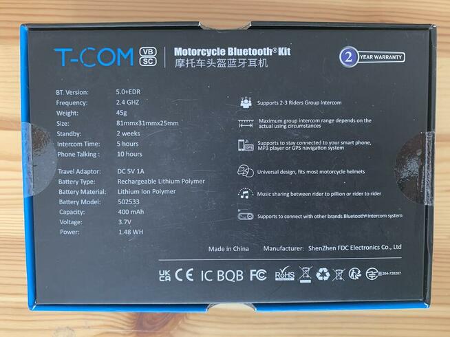 Interkom motocyklowy NOWY FreedConn radio bluetooth