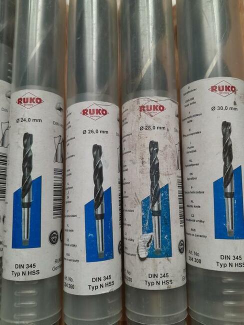 Wiertła wiertło RUKO różne od 16 do 30mm DIN 345 typ N HSS