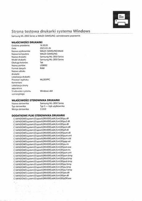 Drukarka laserowa Samsung ML-2851ND