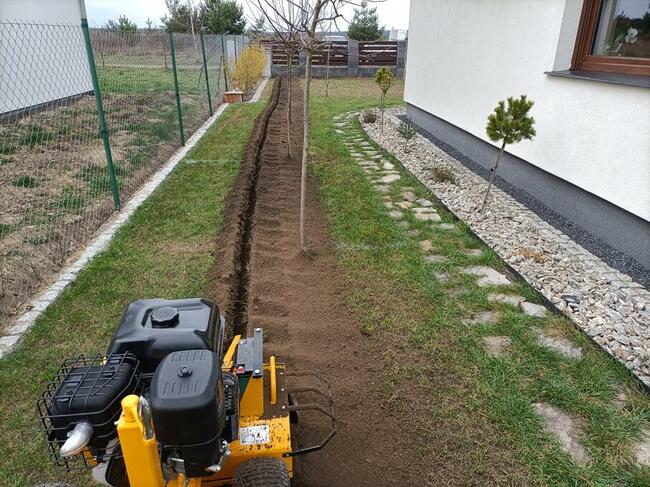 Usługa koparką łańcuchową wykop liniowy