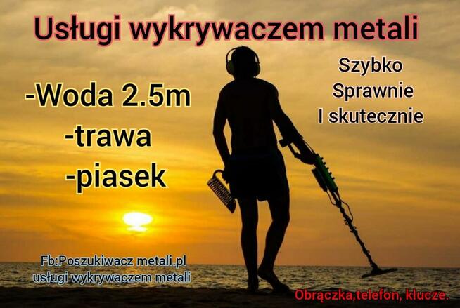 Usługi wykrywaczem metali wynajem wypozyczalnia dojazd