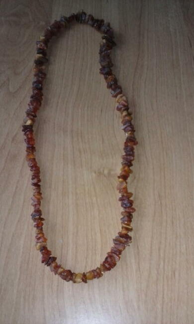 Naszyjnik z bursztynów bałtyckich bursztynowy