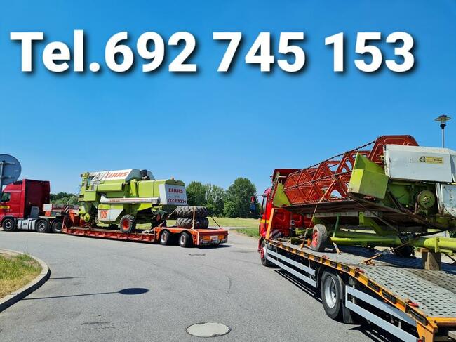 TRANSPORT NISKOPODWOZIOWY MASZYN KOMBAJNÓW CIAGNIKÓW