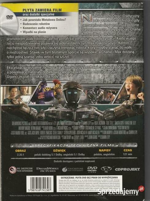 Giganci ze stali Hugh Jackman DVD