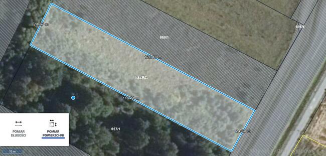 Działka rolna zakrzaczona