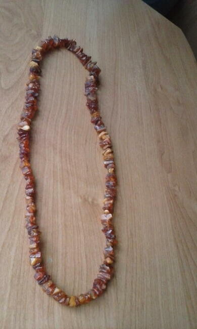 Naszyjnik z bursztynów bałtyckich bursztynowy