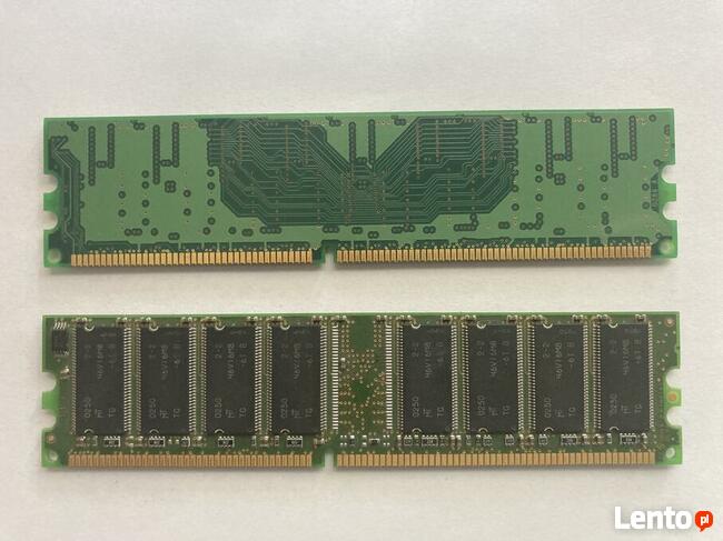 Pamięć RAM 2x Micron 256 MB DDR PC2700 333 MHz