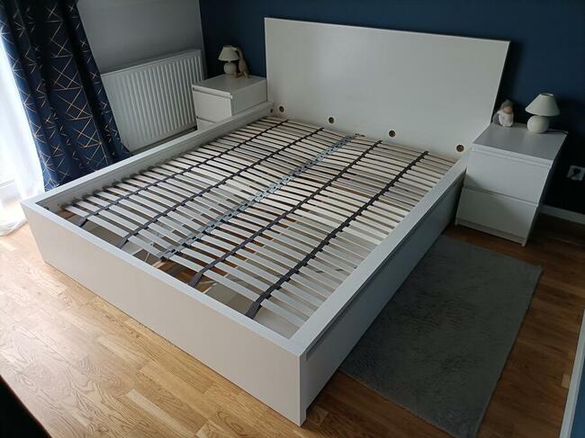 Łóżko stelaż MALM IKEA 160x200 4 pojemniki JAK NOWE!
