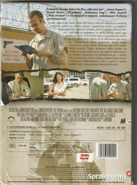 Stone Robert de Niro Milla Jovovich DVD