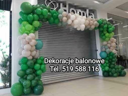 Warszawa brama z balonów warszawa girlanda balonowa łuk hel