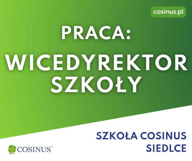Ile Godzin Pracuje Wicedyrektor Szkoły wicedyrektor szkoły Cosinus Siedlce