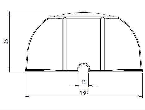 Osłona oprawy halogena typu downlight - model TH095
