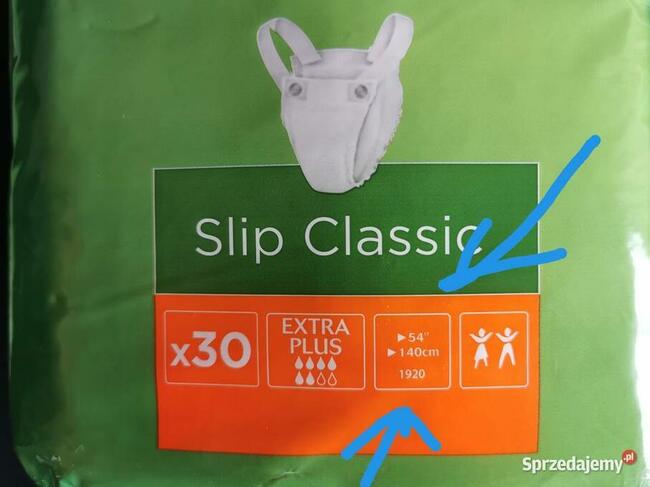 Pieluchomajtki Pampersy dla dorosłych 30szt UNISEX Obwód 140