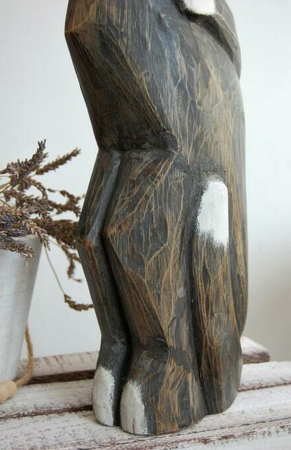 Kot, figura, rzeźba z drewna egzotycznego mango, 60 cm