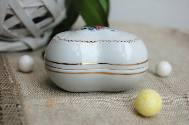 Puzderko szkatułka serce porcelana Ćmielów vintage