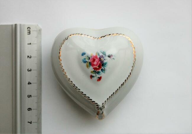 Puzderko szkatułka serce porcelana Ćmielów vintage
