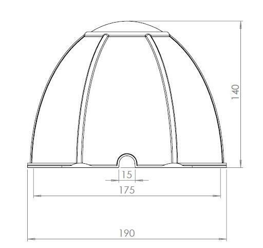Osłona oprawy halogena typu downlight - model TH001