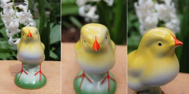 Kurczak pisklę, figurka porcelana Ćmielów vintage