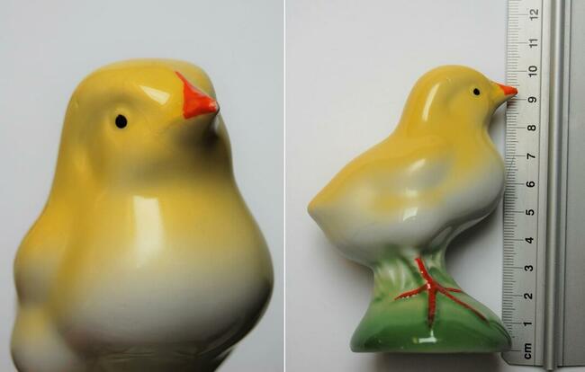 Kurczak pisklę, figurka porcelana Ćmielów vintage