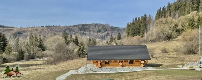 nowy, całoroczny i wyjątkowy dom w górach, z bali cedrowych.