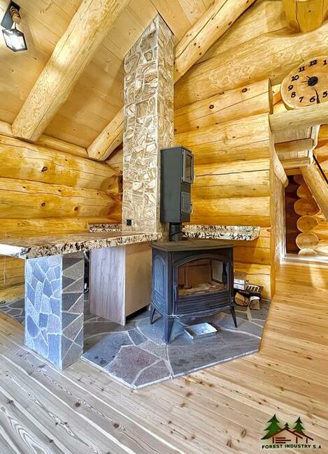 nowy, całoroczny i wyjątkowy dom w górach, z bali cedrowych.