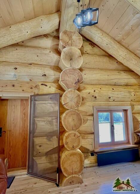 nowy, całoroczny i wyjątkowy dom w górach, z bali cedrowych.