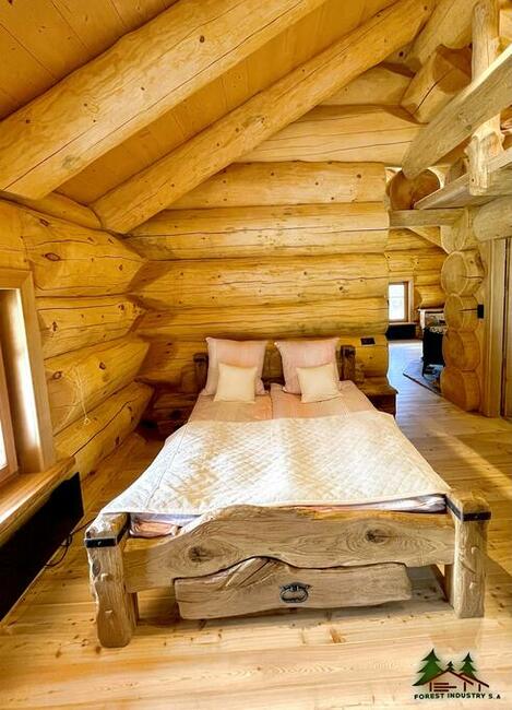 nowy, całoroczny i wyjątkowy dom w górach, z bali cedrowych.