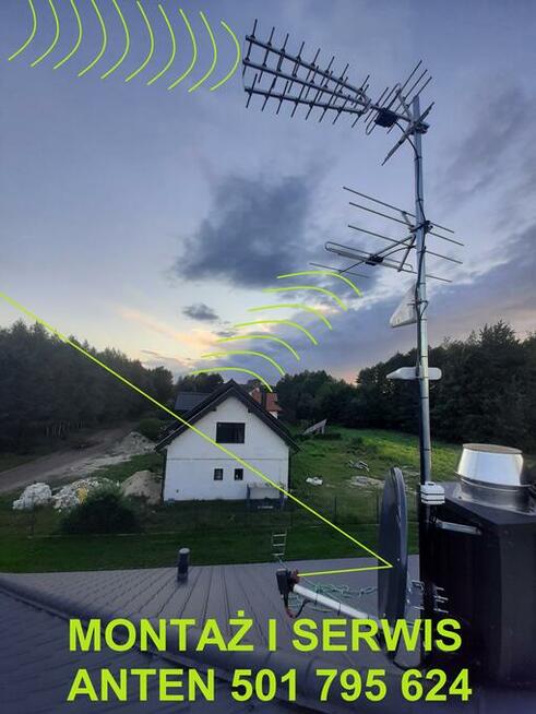 Montaż serwis ustawianie anten TV naziemnych DVB-T2 satelit