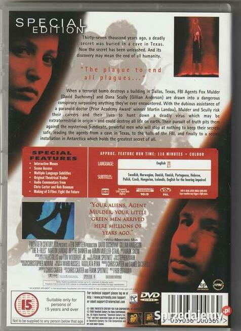 X-Files: The Movie David Duchovny DVD