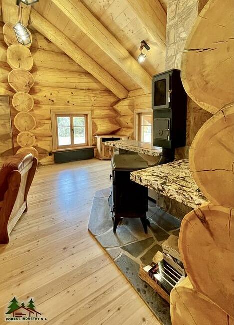 nowy, całoroczny i wyjątkowy dom w górach, z bali cedrowych.