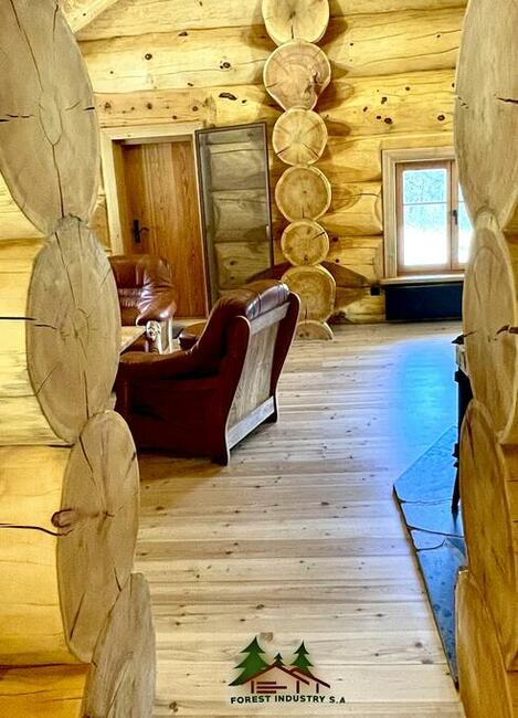 nowy, całoroczny i wyjątkowy dom w górach, z bali cedrowych.