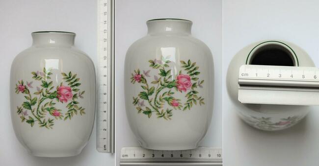 Wazon róże kwiaty porcelana Ćmielów vintage