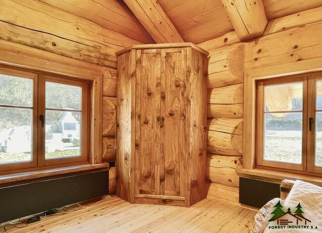 nowy, całoroczny i wyjątkowy dom w górach, z bali cedrowych.