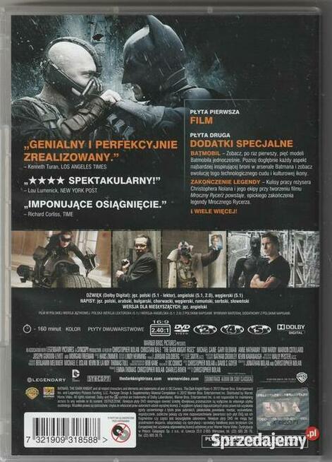 MROCZNY RYCERZ POWSTAJE edycja specjalna 2DVD