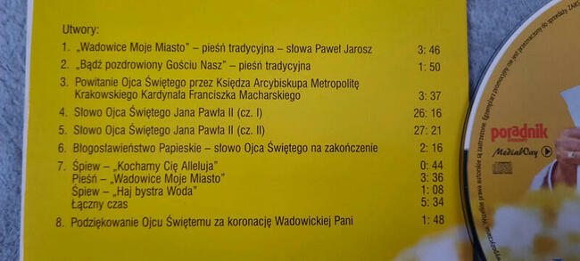 Jan Paweł II w Wadowicach 1999r CD - real foto