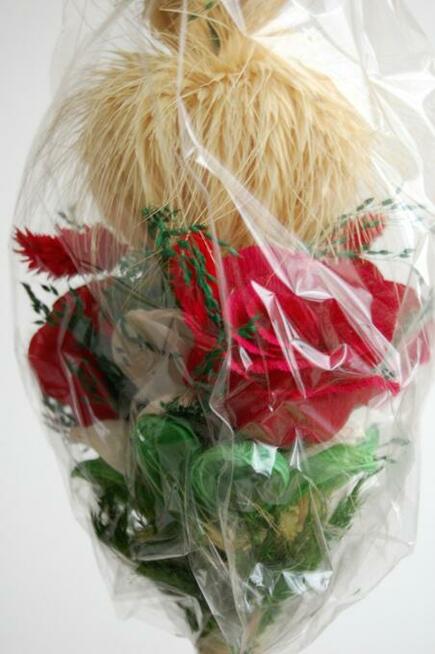 Palma wielkanocna tradycyjna, czerwone róże, 85 cm