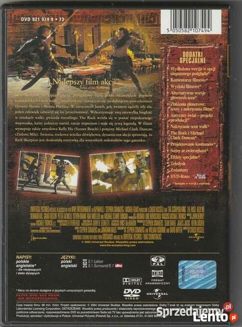 KRÓL SKORPION Dwayne Johnson DVD