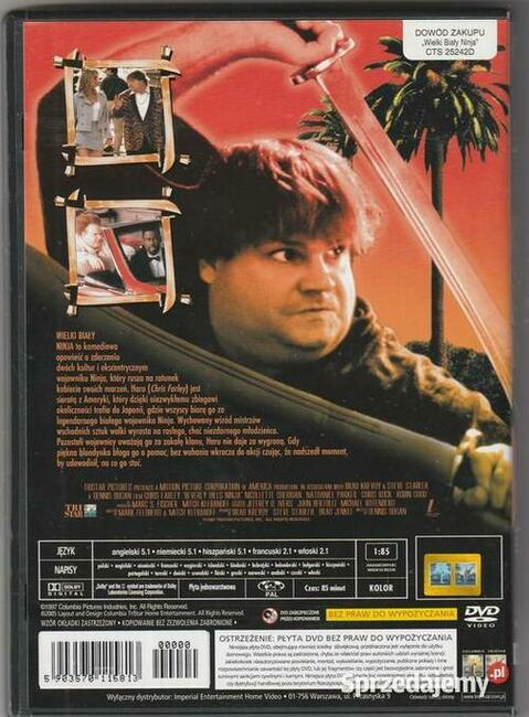 Wielki biały ninja Chris Farley DVD