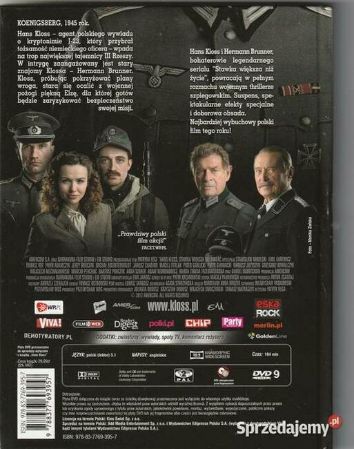 HANS KLOSS stawka większa niż śmierć VEGA DVD