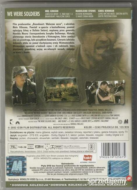Byliśmy żołnierzami Mel Gibson DVD