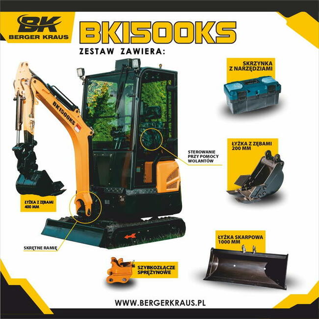 Mini Koparka Berger Kraus BK1500KSR YANMAR