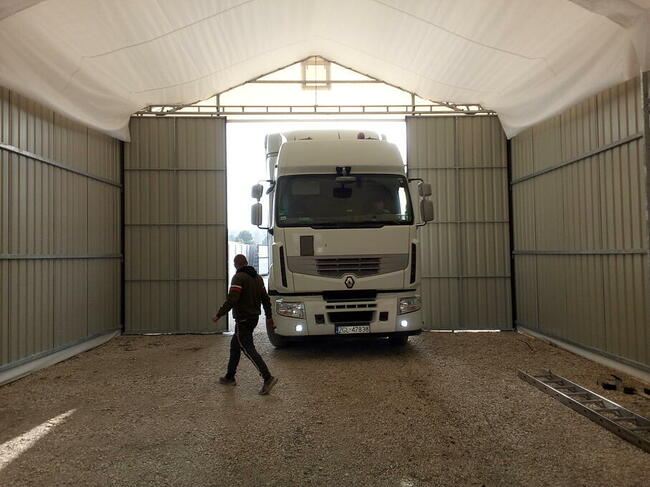 Hala namiotowa całoroczna HAL-POL magazyn wiata garaż rolnic