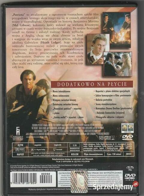Patriota edycja specjalna Mel Gibson DVD
