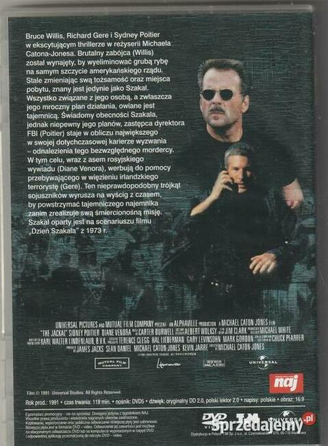 Szakal Bruce Willis Richard Gere DVD