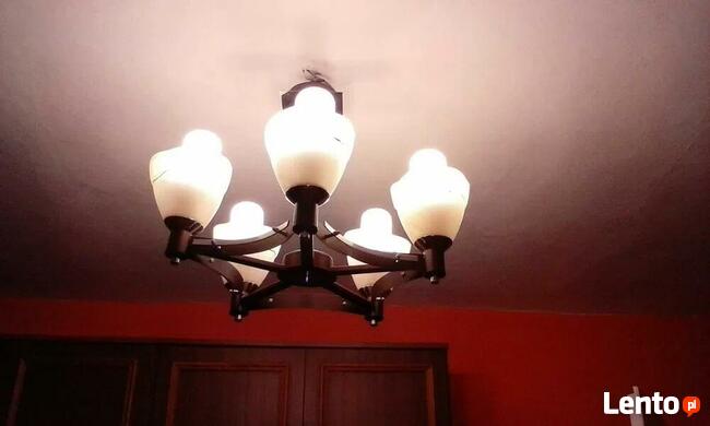 Żyrandol na pięć żarówek gwint E27