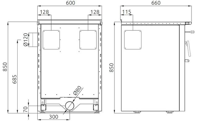 Kuchnia, piec kuchenny SENKO SG-60 czerwona