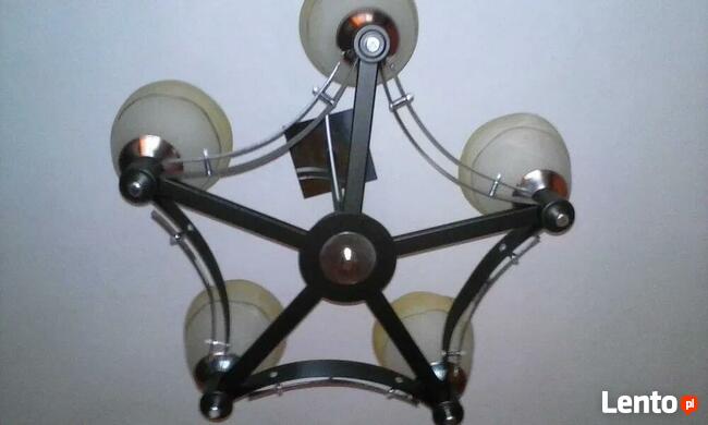 Żyrandol na pięć żarówek gwint E27