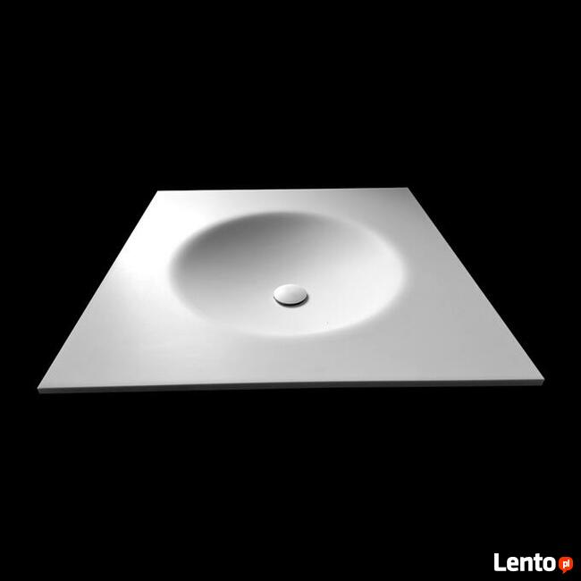 Umywalka wygięta z blatu kompozytowego 60x60x1.2cm