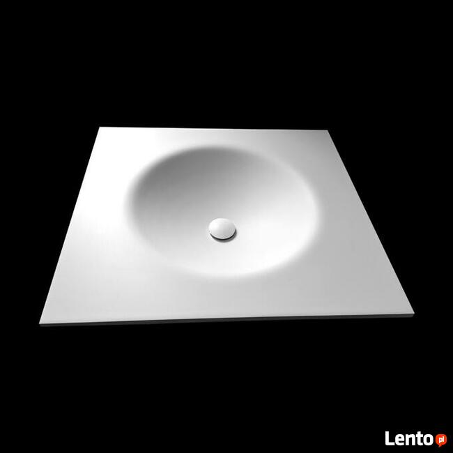Umywalka wygięta z blatu kompozytowego 60x60x1.2cm