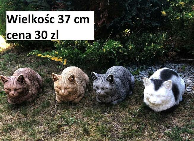 figurki ogrodowe kot koty gipsowe odlew TANIO